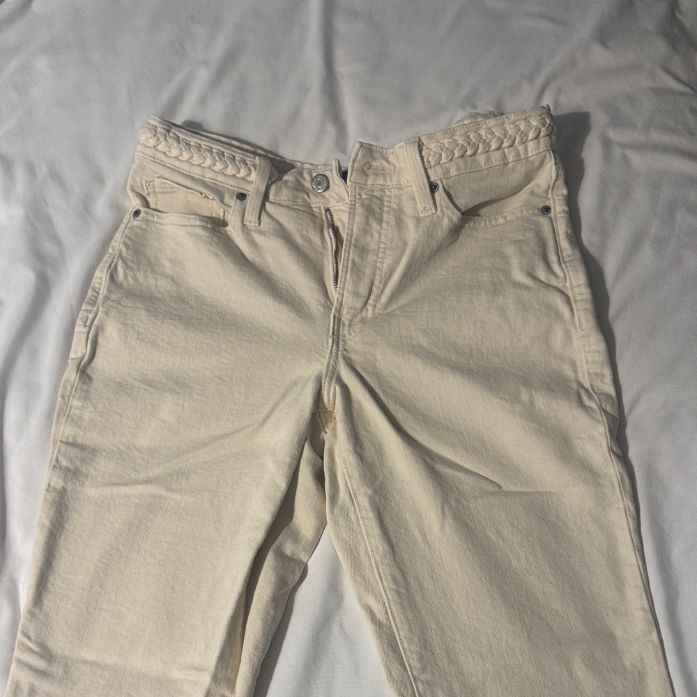 Old Navy Cream Straight Leg Jeans